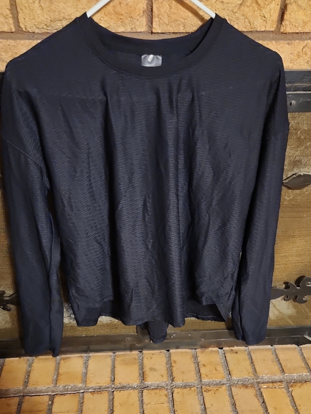 CALIA by Carrie Underwood Black Long-Sleeve Ribbed Crewneck Top